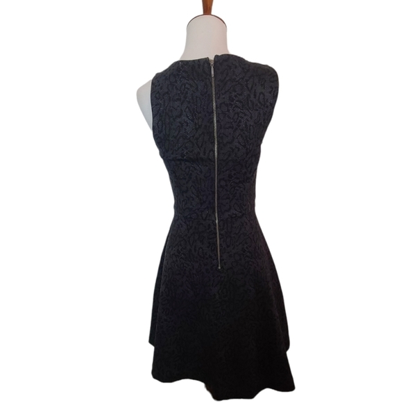 Joie Gray Leopard Jacquard Sleeveless Fit & Flare Mini Dress XS NWT - Picture 3 of 8